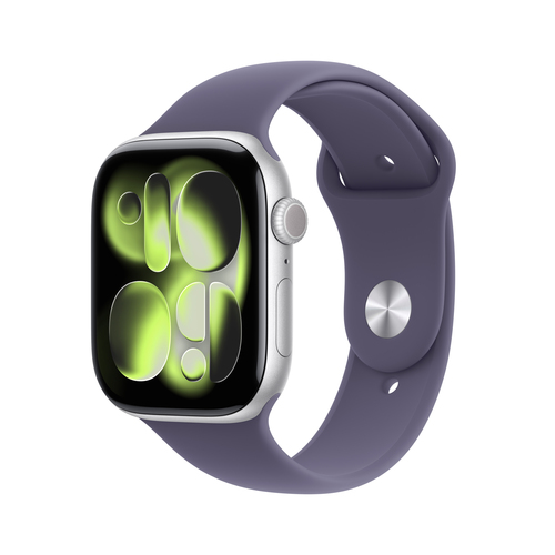 Apple Watch Series 11?GPS?46mm?Silver Aluminium Case with Purple Fog Sport Band - M/L – Apple