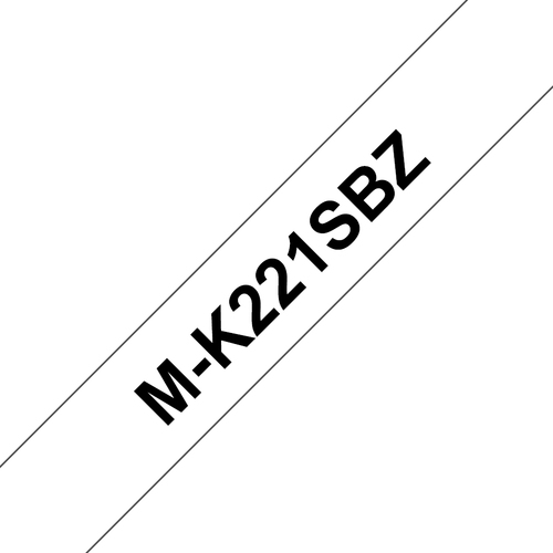 MK-221SBZ PLASTIC LABELLINGTAPE 9MM 4M BLACK ON WHITE NON-LAM – Brother