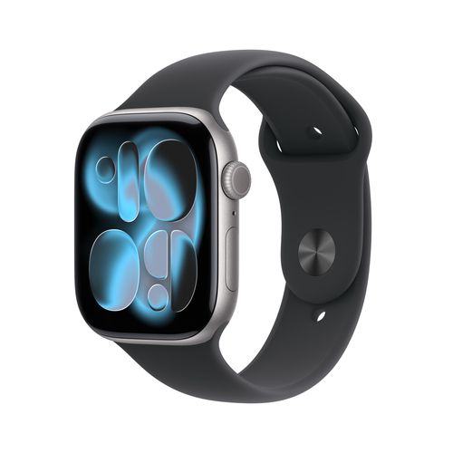 Apple Watch Series 11?GPS?46mm?Space Grey Aluminium Case with Black Sport Band - S/M – Apple