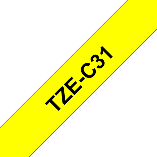 TZE-C31 BLACK ON YELLOW – Brother