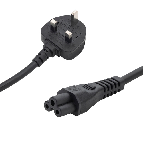 2M UK MAINS POWER CABLE PLUG TO C5(CLOVERLEAF) SOCKET – Group Gear