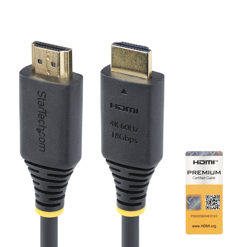 PREMIUM CERTIFIED HDMI CABLE 50CM HDMI CORD/4K 60HZ/HDR10/ARC – StarTech.com