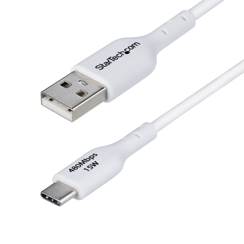 1M WHITE USB-A TO USB-C CABLE CHARGER CORD USB 2.0 DATA TRANSF – StarTech.com
