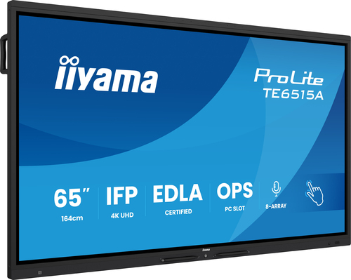 65iWIDE IFP 40-Points Bonded DeepContrast IR?? Screen 3840 x 2160 4KUHD VA panel LED Bl. Google EDLA Certified Full Metal Housing Fan-lessSpeakers(2x 20 Watt(Fr – Iiyama