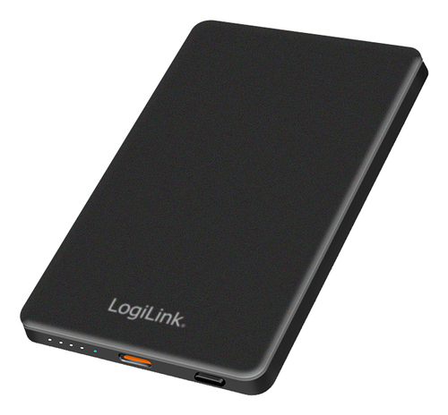 Magnetic Power Bank, 5.000mAh, USB-C, PD 20 W, black – LogiLink