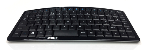 An Accuratus keyboard- the CurveRF is a 2.4Ghz wireless mini keyboard. The contoured Arc mini keyboard is designed to offer a comfortable typing experience- includes low profile scissor mechanism curved keys- Nano USB receiver and 2 x AAA batteries. Suppl – Ceratech