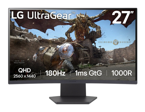 LG 27GS60QC-B, 68.6 cm (27), 2560 x 1440 pixels, Quad HD, LCD – LG Electronics