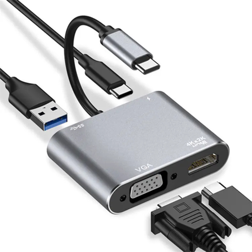 JLC E62 Type C 4 Port Adapter - Grey – JLC