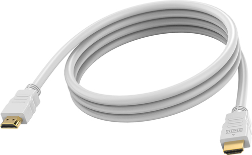 VISION Professional installation-grade HDMI cable - LIFETIME WARRANTY - 8K @ 30 Hz - HDMI version 2.1 - 48 Gbps - double shielded - gold plated connectors - HDMI (M) to HDMI (M) - outer diameter 7.3 mm - 28 AWG - 2 m - white – Vision