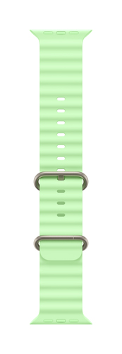 49mm Neon Green Ocean?Band - Natural Titanium Finish – Apple