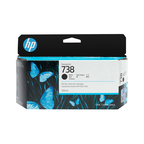 738 130-ml Black DesignJet Ink Cartridge – HP Inc