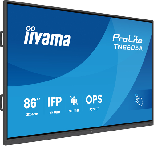 86iWIDE IFP 40-Points Bonded DeepContrast IR? Screen OS-free 3840 x2160 4K UHD IPS panel LED Bl. Full Metal Housing Fan-less Speakers(2x20 Watt(Front facing) &( – Iiyama