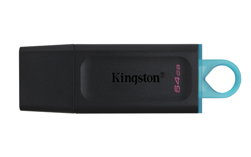 64GB DT EXODIA USB 3.2 GEN 1 (BLACK + TEAL) – Kingston Technology