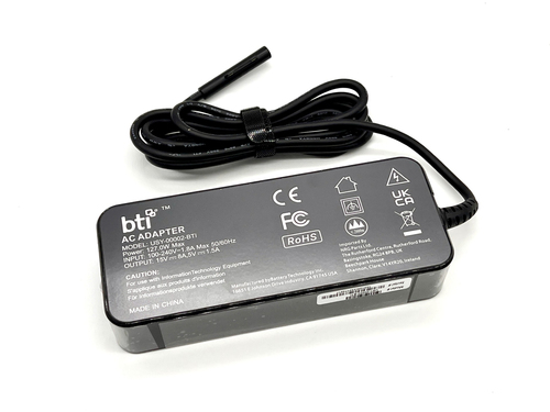 BTI 127W AC Adapter for Microsoft Pro 6 7 8 9 Surface Pro x Surface Pro 7+ Surface Go 2/3 Surface Laptop Studio with UK power cable – Battery Technology