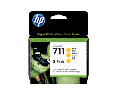 INK CARTRIDGE NO 711 YELLOW 3 PACK 29 ML – HP Inc