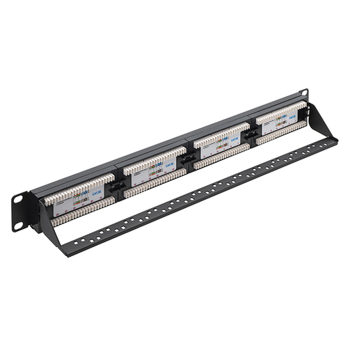 24 PORT IDC PATCH PANEL CAT 5E WITH LACG BAR – Group Gear