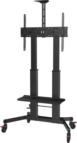 VISION Premium Display Floor Stand - LIFETIME WARRANTY - Aluminium Cart fits display 55-110 with VESA sizes up to 1000 x 600 - Tilt adjustment - VESA assembly slides up and down column - height of centre of screen above the ground 1250 to 1600mm, 49 to 6 – Vision