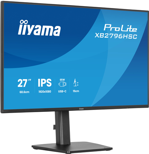 27iWIDE LCD 1920 x 1080 144 Hz IPS panel LED Bl. USB-Hub(1xOut v3.2 +1xUSB-C(5 Watt)) Pivot Height Adjust.(15cm) 300 cd/m 1500:1 StaticContrast 80.000.000:1 ACR – Iiyama