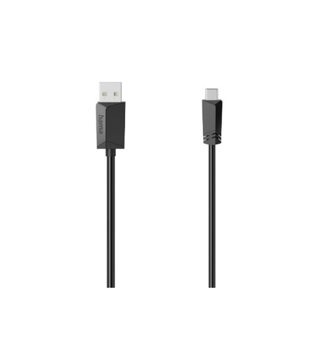 Hama Mini USB Cable, USB-A Male to USB Mini-B5 Male, USB 2.0, 1.5 Metre, Black – Hama