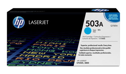 TONER CARTRIDGE 503A CYAN CART. FOR CLJ 3800 UP TO 6000 P. – HP Inc