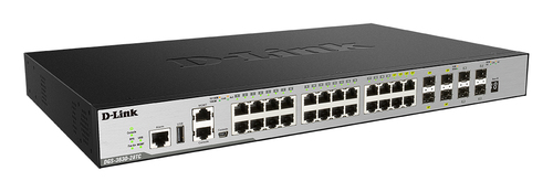 20-port GE Layer 3 Stackable Managed Gigabit Switch including 4-port Combo 1000BaseT/SFP plus 4 10GE SFP+ – D-Link Systems