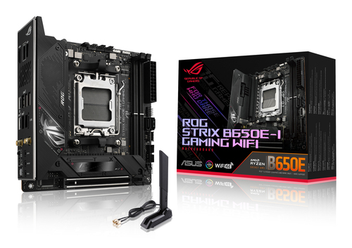 Asus ROG STRIX B650E-I GAMING WIFI AMD B650 AM5 Mini ITX 2 DDR5 HDMI DP Alt Mode Wi-Fi 6E 2.5G LAN PCIe5 2x M.2 – ASUSTeK COMPUTER