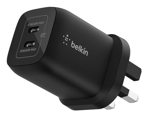 65W DUAL GAN USB-C CHARGER UK WCH011 – Belkin Components