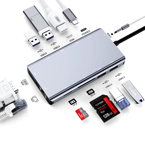 JLC Type C 11 Port Adapter - Grey – JLC