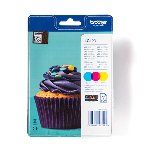 INK CARTRIDGE LC-123RBWBP RABOW BLISTER 1 PACK CMY – Brother
