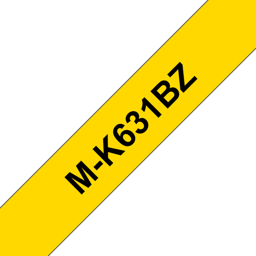 MK-631BZ PLASTIC LABELLING TAPE 12MM 8M BLACK ON YELLOW NON-LAMI – Brother