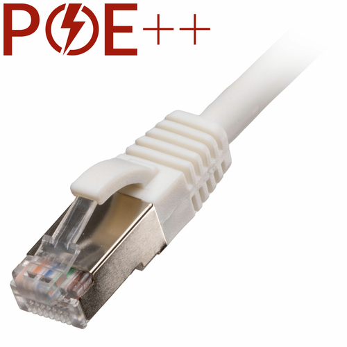 0.3m Cat6a RJ45 White S/FTP LSOH 26AWG Snagless Booted Patch Lead – Cablenet