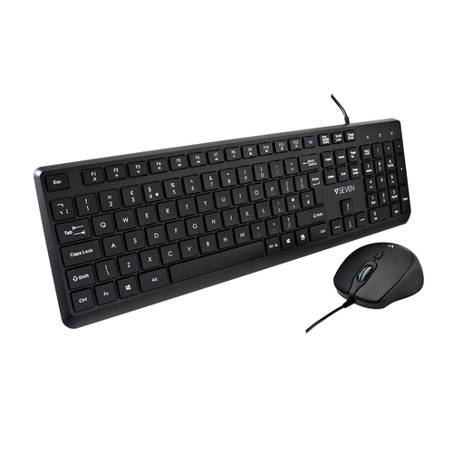 USB PRO KEYBOARD MOUSE COMBO UK QWERTY UK ENGLISH LASERED KEYCAP – V7
