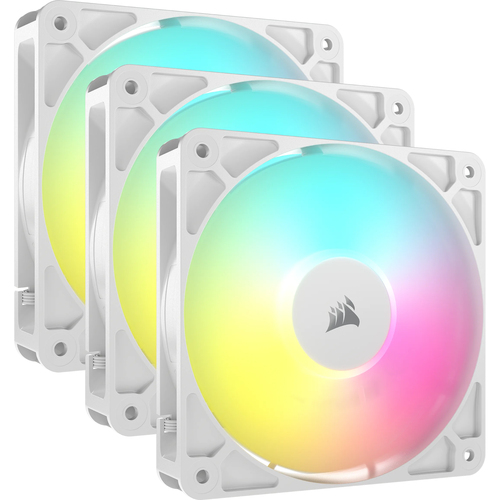 CORSAIR RS ARGB Series 120 White 120mm ARGB Fan Triple Pack – Corsair