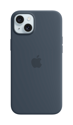iPhone 15 Plus Silicone Case with MagSafe - Storm Blue – Apple
