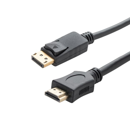 2M ELITE DISPLAYPORT TO HDMI CBLE MALE TO MALE BLCK GOLD CONN – Group Gear