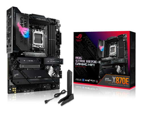 Asus ROG STRIX X870E-E GAMING WIFI, AMD X870E, AM5, ATX, 4 DDR5, HDMI, 2 USB4, Wi-Fi 7, 5G LAN, PD 30W, RGB, 5x M.2 – ASUSTeK COMPUTER