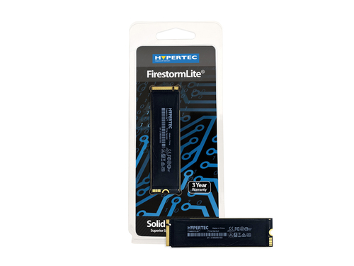 Hypertec FirestormLite1TB M.2 2280 NVMe PCIe Gen 4x4 SSD; 2GB DRAM cache; 7400MB/s seq Read; 5200MB/s Seq write; Random 4K IOPS 751K read / 663k write; 680TB TBW. – Hypertec