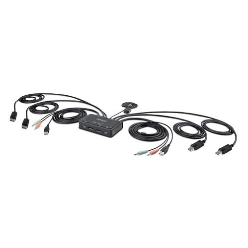 2-PORT COMPACT 4K KVM SWITCH - DUAL-MONITOR CABLE KVM SWITCH – StarTech.com
