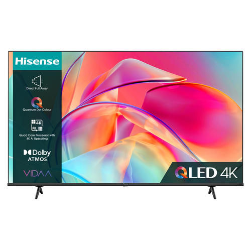 Hisense 43" E7 Series QLED TV Black 3840 × 2160 3800:1 3x HDMI 2x USB VESA 200 x 300 – hisense