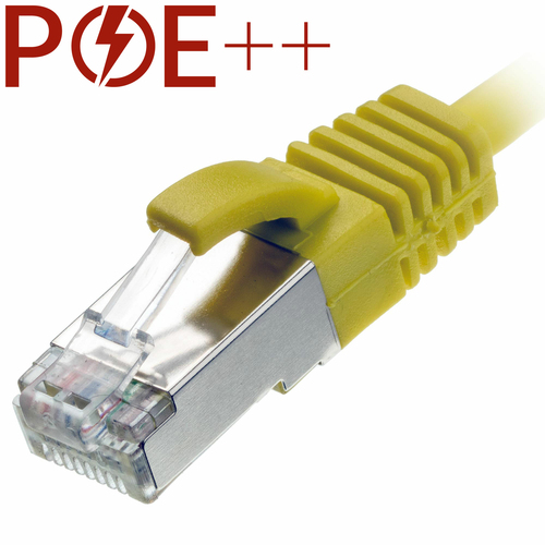 5m Cat6a RJ45 Yellow U/FTP LSOH 30AWG Slim Snagless Booted Patch Lead – Cablenet