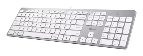 MULTI-OS SCISSOR SWITCH DESKTOP KEYBOARD (USB-C / WHITE) – Adesso