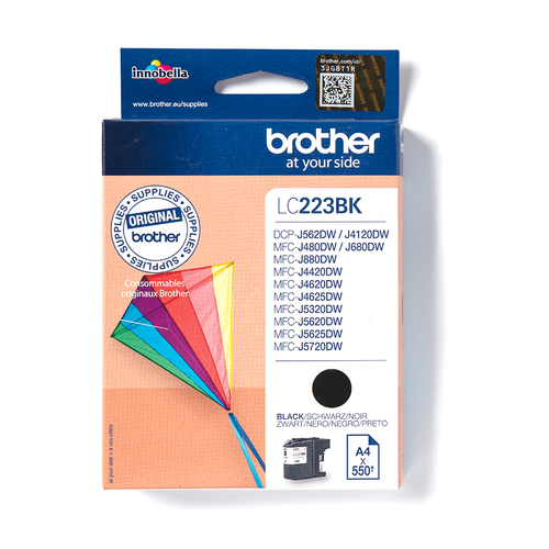 LC-223BK BLACK INK CARTRIDGE 550 PAGES ISO STANDARDS 24711 – Brother