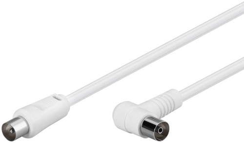 COAX CABLE 1.5M WHITE ANGLED – MicroConnect