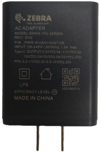 PSU 5.2V DC 1.1A CHINA – Zebra Technologies