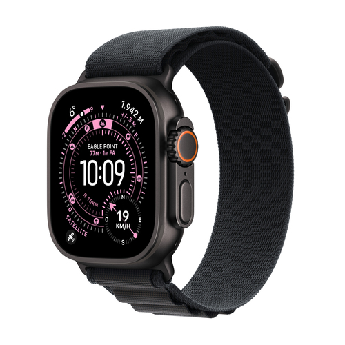 Apple Watch Ultra 3?GPS + Cellular?49mm?Black Titanium Case with Black Alpine Loop - Medium – Apple