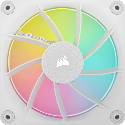 Corsair iCUE LINK LX120 12cm PWM RGB Case Fan, 18 RGB LEDs, Magnetic Dome Bearing, 2400 RPM, White, Single Fan Expansion Kit – Corsair