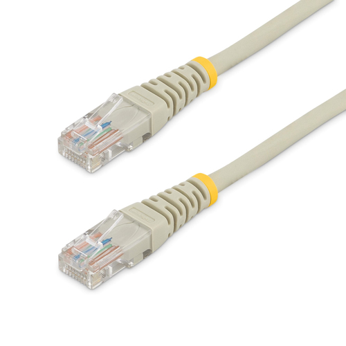 StarTech.com Cat5e Ethernet Cable - 10 ft - Gray - Patch Cable - Molded Cat5e Cable - Network Cable - Ethernet Cord - Cat 5e Cable - 10ft (M45PATCH10GR) - Verbindingskabel - RJ-45 (M) naar RJ-45 (M) - 3 m - UTP - CAT 5e - gevormd - grijs - voor P/N: EOC11 – StarTech.com