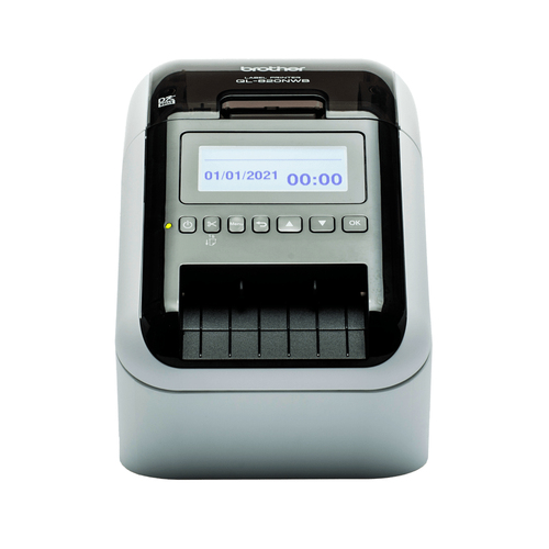 QL 820NWB - Netwerk Labelprinter ZW/R- 12 tot 62mm - Wifi/Bluetooth - USB 2.0 -Aut snijden - LCD display – Brother
