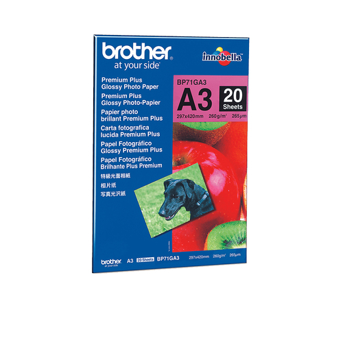 BP61GLA GLOSSY A3 PAPER PK 20 SHEETS – Brother