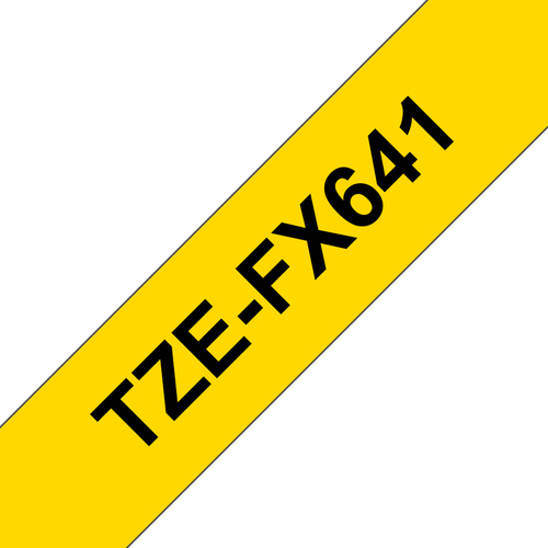 TZEFX-641 BLACK ON YELLOW – Brother